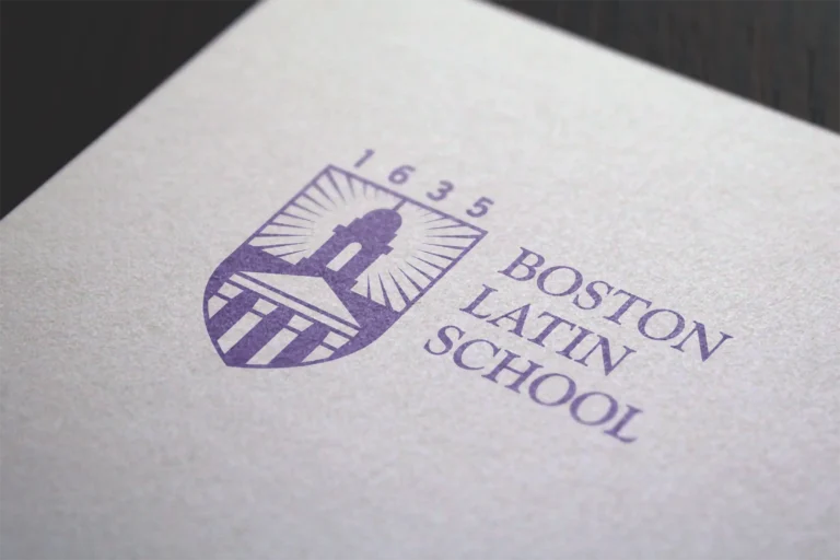 Boston Latin School logo on paper
