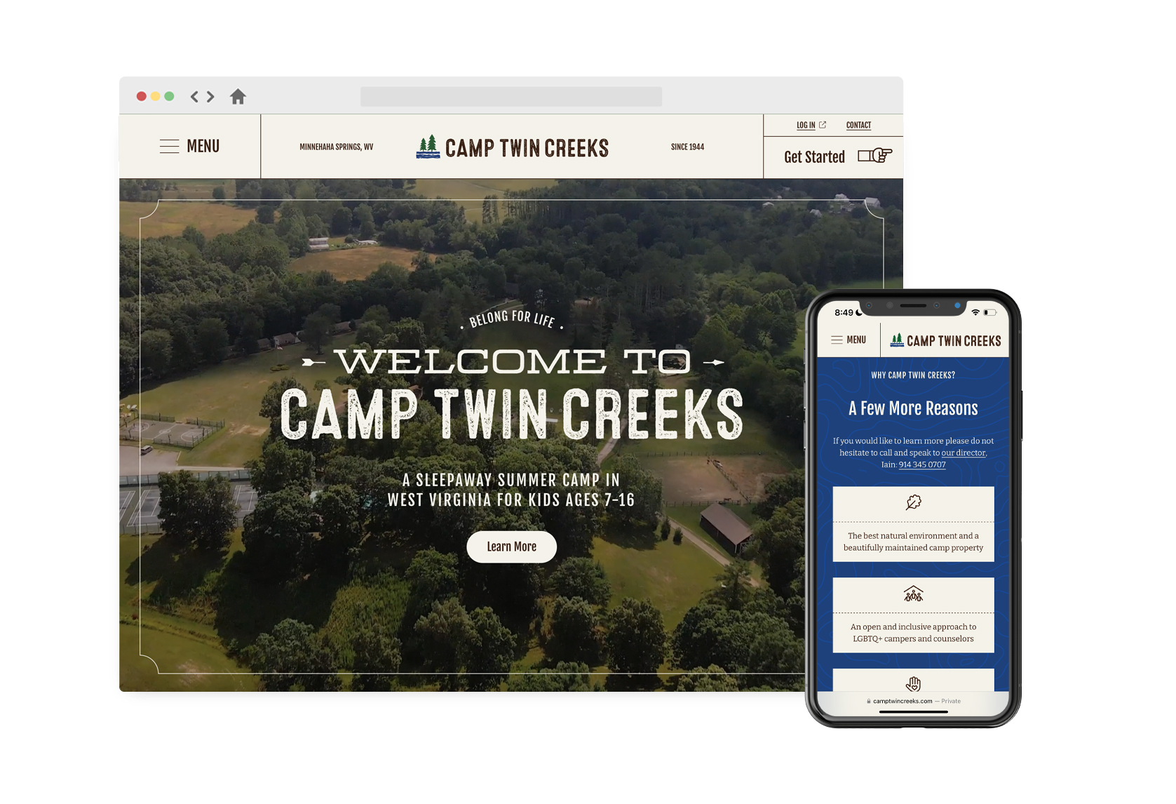 Camp Twin Creeks Website